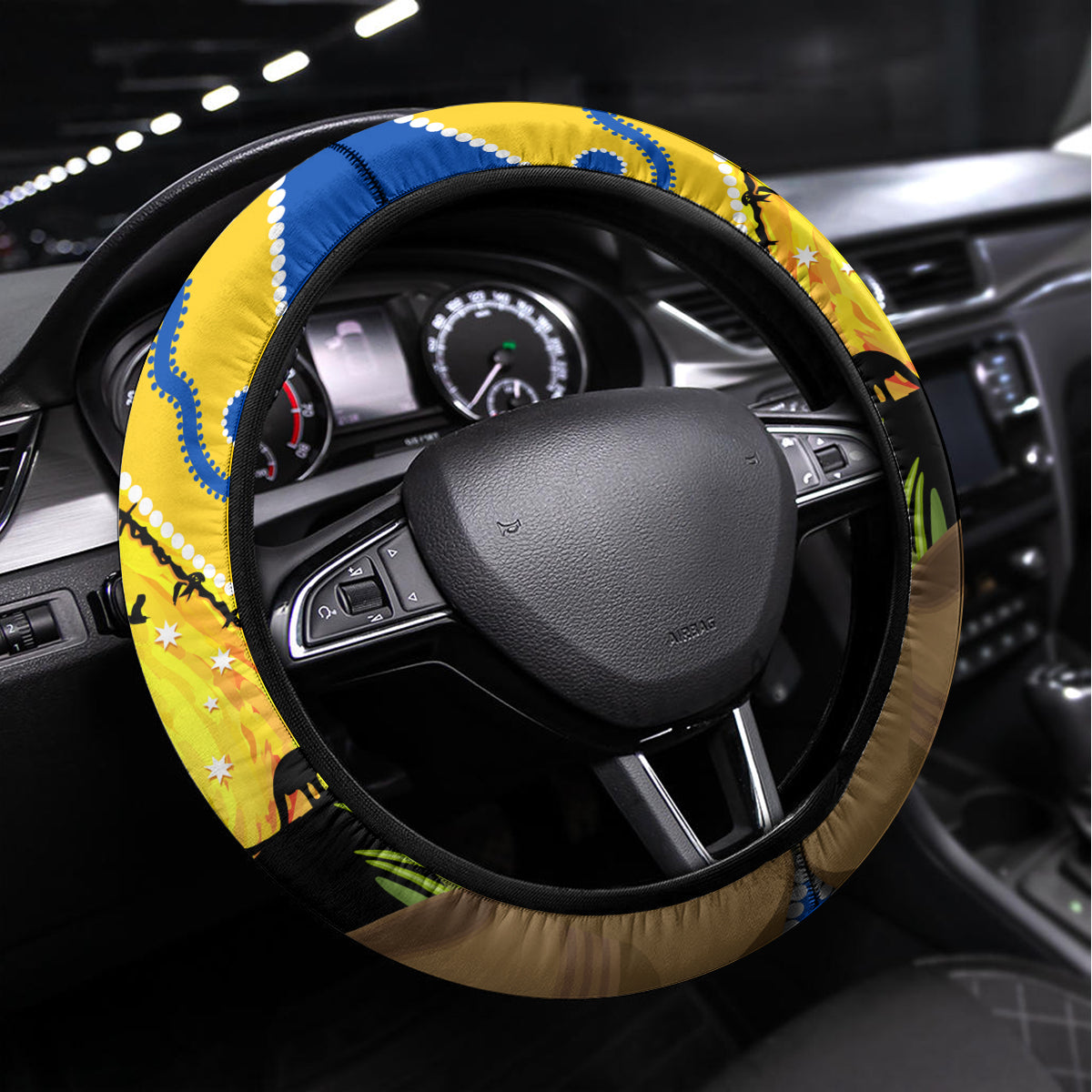 Eels Rugby ANZAC Day Steering Wheel Cover Parra Mascot Rosemary Starry Night