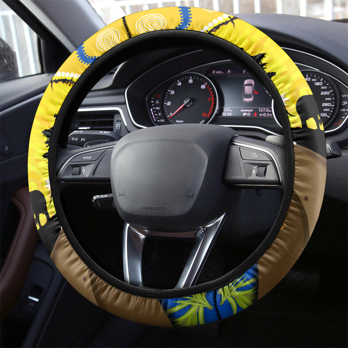 Eels Rugby ANZAC Day Steering Wheel Cover Parra Mascot Rosemary Starry Night