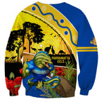 Eels Rugby ANZAC Day Sweatshirt Parra Mascot Rosemary Starry Night