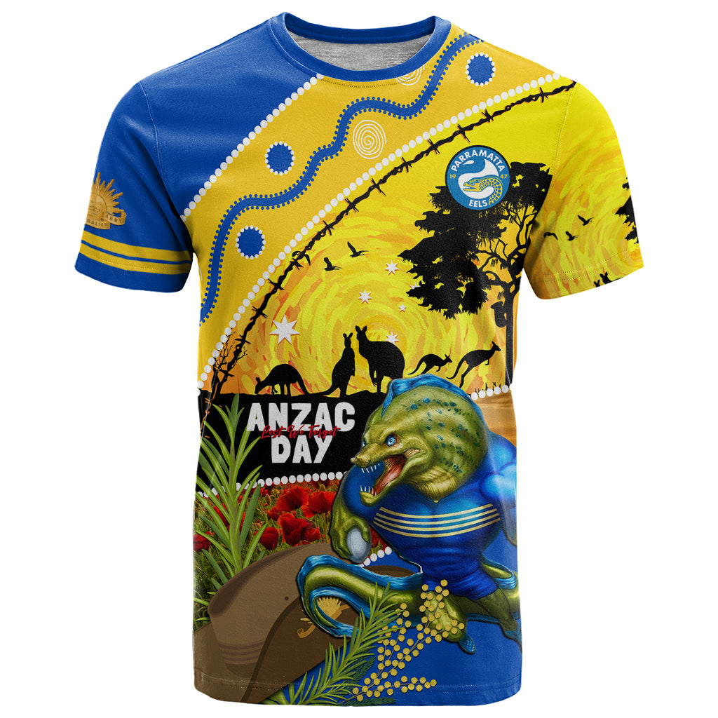 Eels Rugby ANZAC Day T Shirt Parra Mascot Rosemary Starry Night