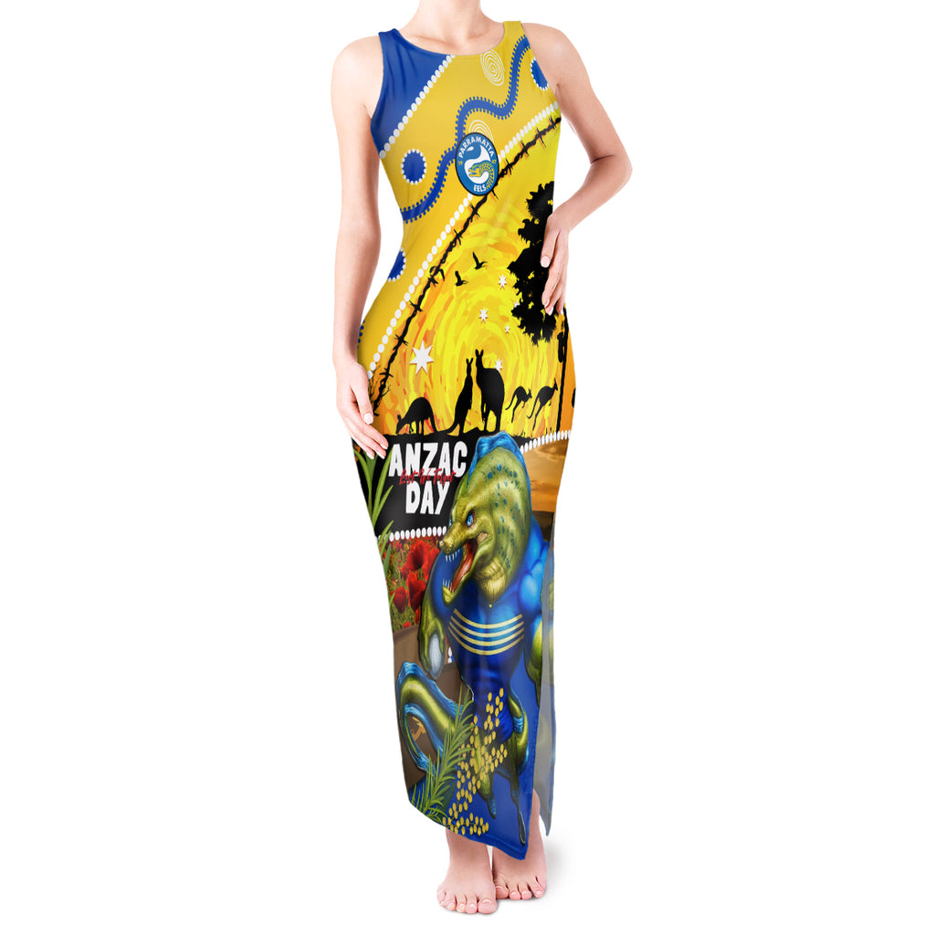 Eels Rugby ANZAC Day Tank Maxi Dress Parra Mascot Rosemary Starry Night