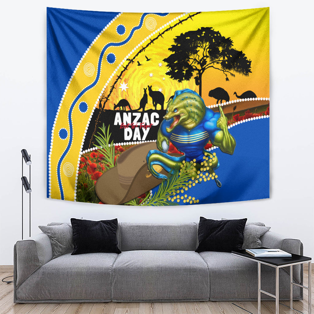 Eels Rugby ANZAC Day Tapestry Parra Mascot Rosemary Starry Night