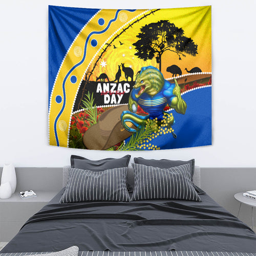 Eels Rugby ANZAC Day Tapestry Parra Mascot Rosemary Starry Night