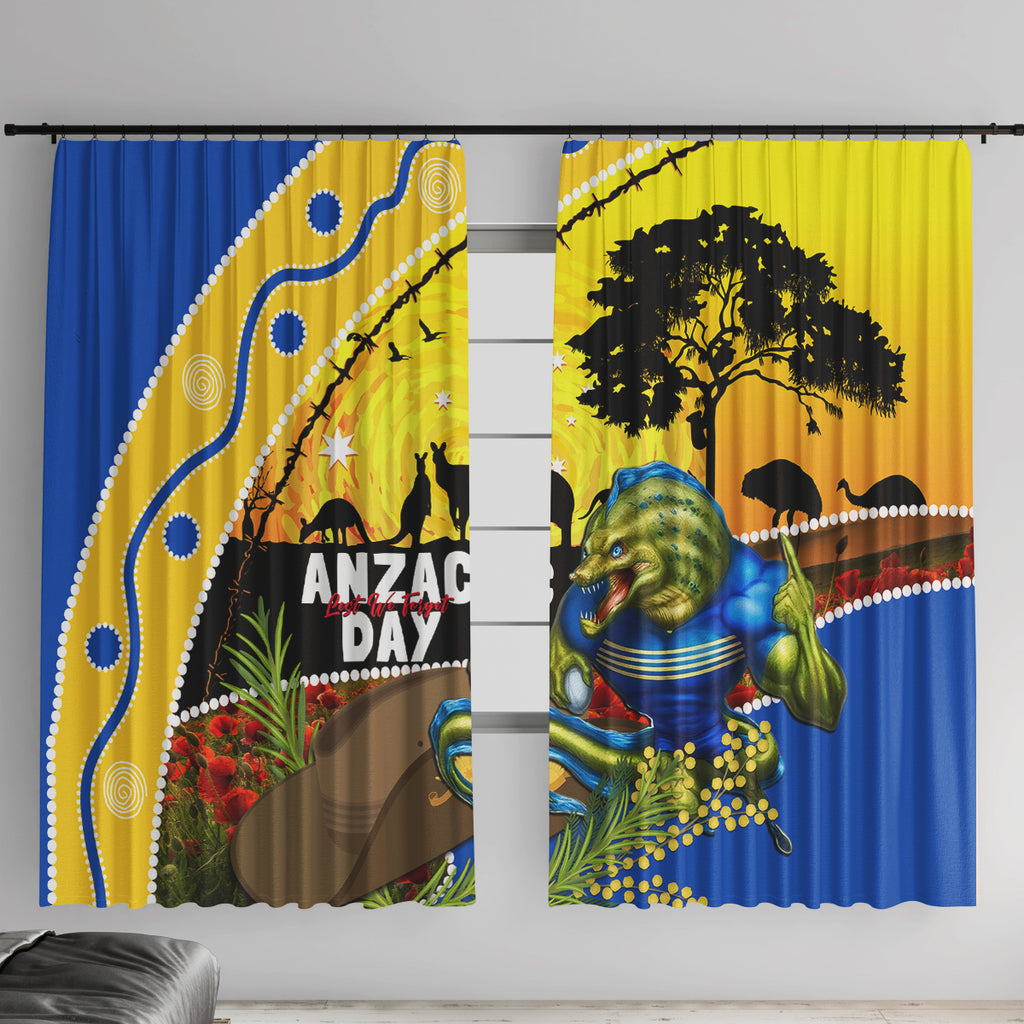 Eels Rugby ANZAC Day Window Curtain Parra Mascot Rosemary Starry Night