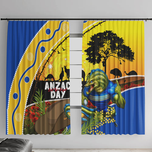 Eels Rugby ANZAC Day Window Curtain Parra Mascot Rosemary Starry Night
