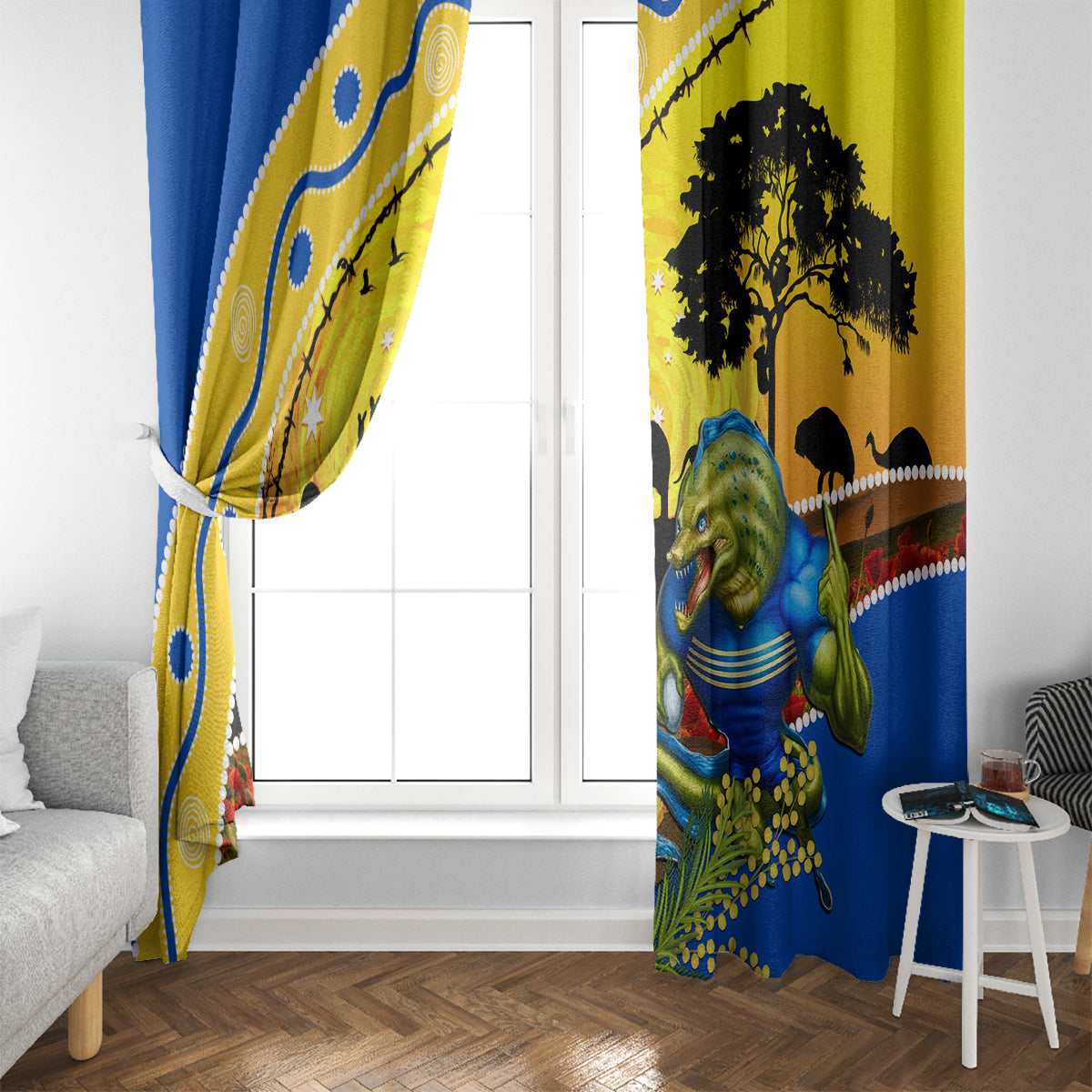 Eels Rugby ANZAC Day Window Curtain Parra Mascot Rosemary Starry Night
