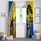 Eels Rugby ANZAC Day Window Curtain Parra Mascot Rosemary Starry Night