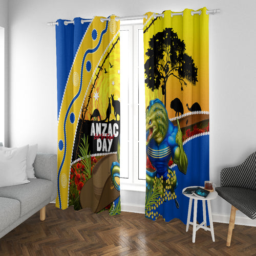 Eels Rugby ANZAC Day Window Curtain Parra Mascot Rosemary Starry Night