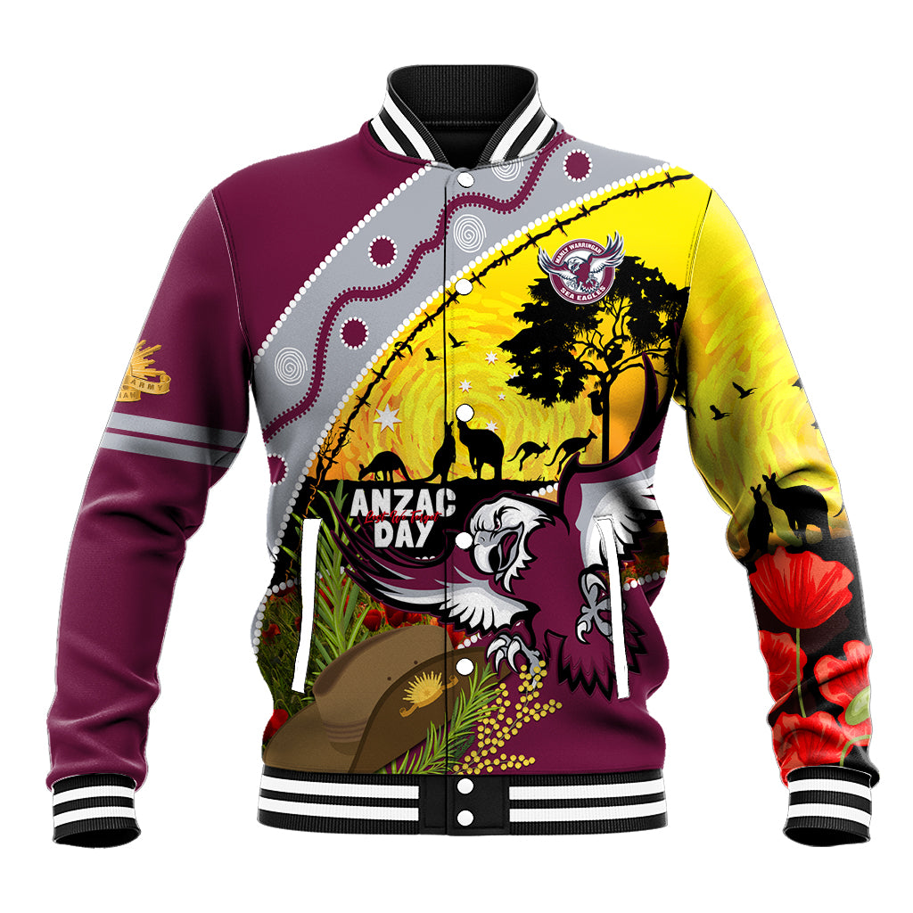 Eagles Rugby ANZAC Day Baseball Jacket Silvertails Rosemary Starry Night