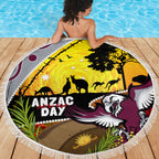 Eagles Rugby ANZAC Day Beach Blanket Silvertails Rosemary Starry Night