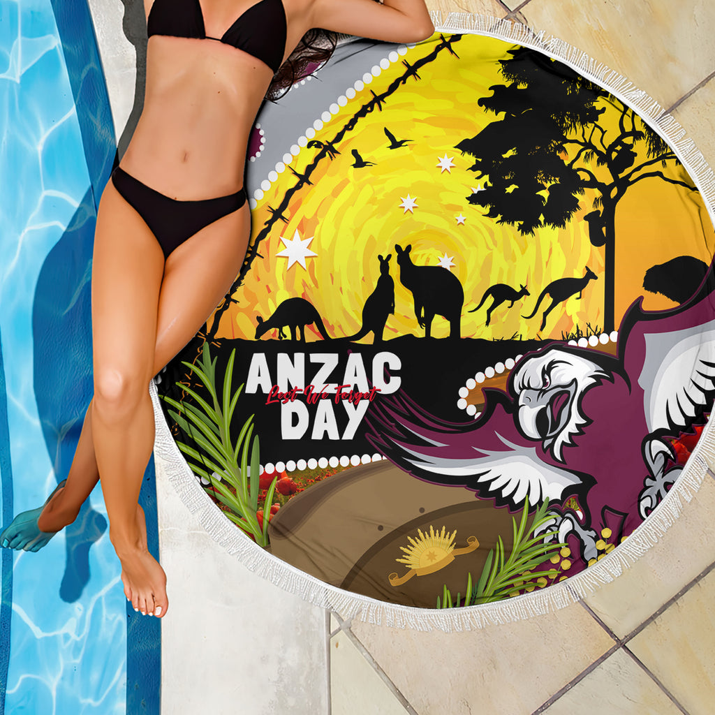 Eagles Rugby ANZAC Day Beach Blanket Silvertails Rosemary Starry Night