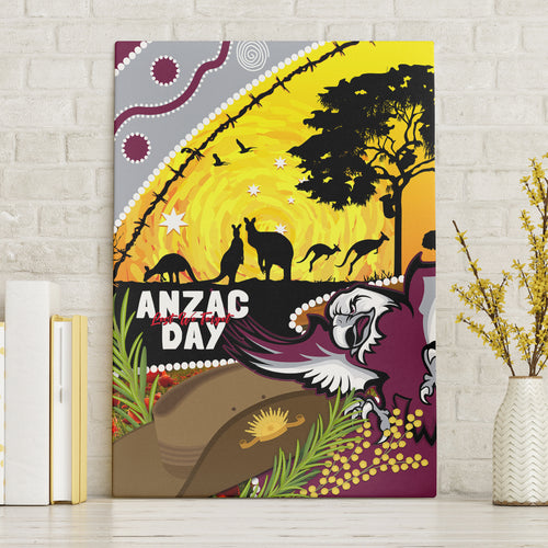 Eagles Rugby ANZAC Day Canvas Wall Art Silvertails Rosemary Starry Night