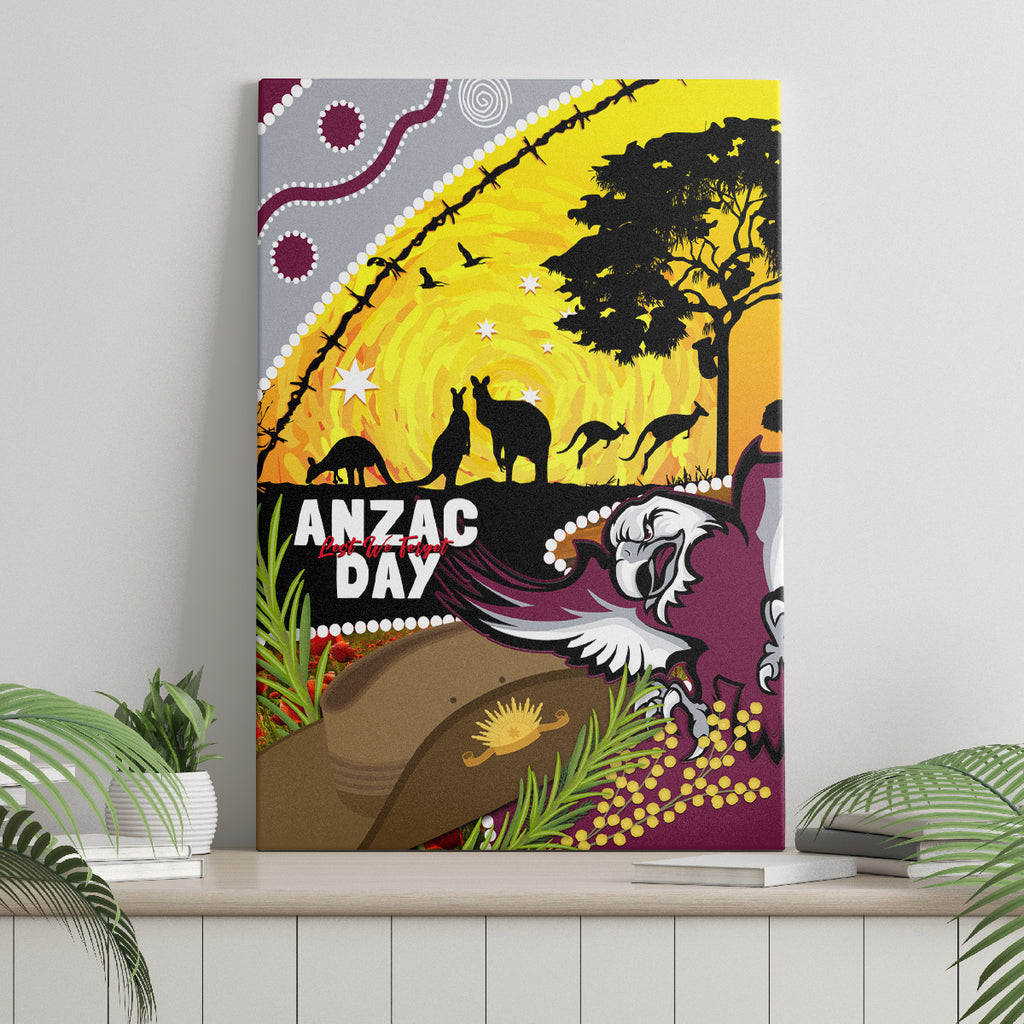Eagles Rugby ANZAC Day Canvas Wall Art Silvertails Rosemary Starry Night