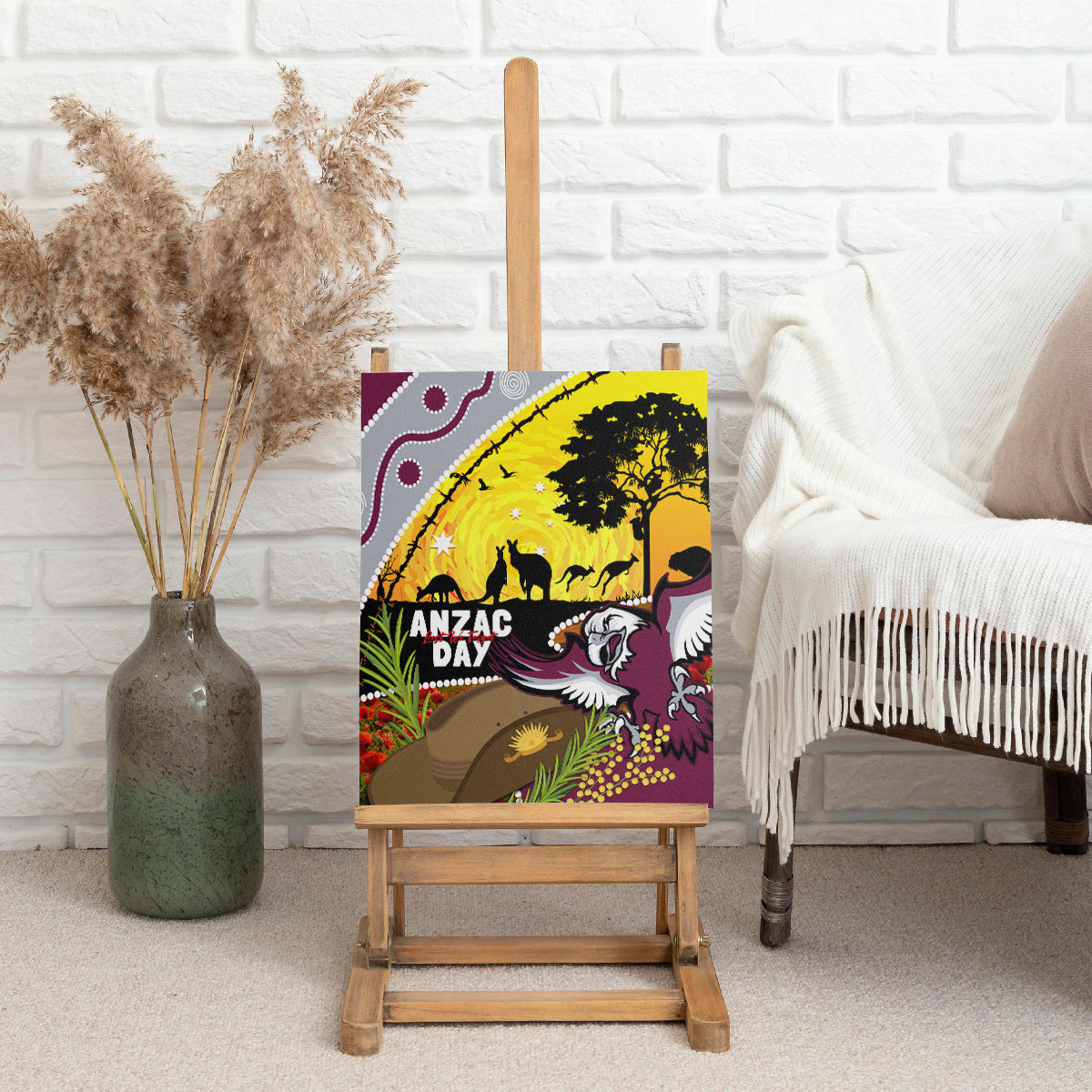 Eagles Rugby ANZAC Day Canvas Wall Art Silvertails Rosemary Starry Night