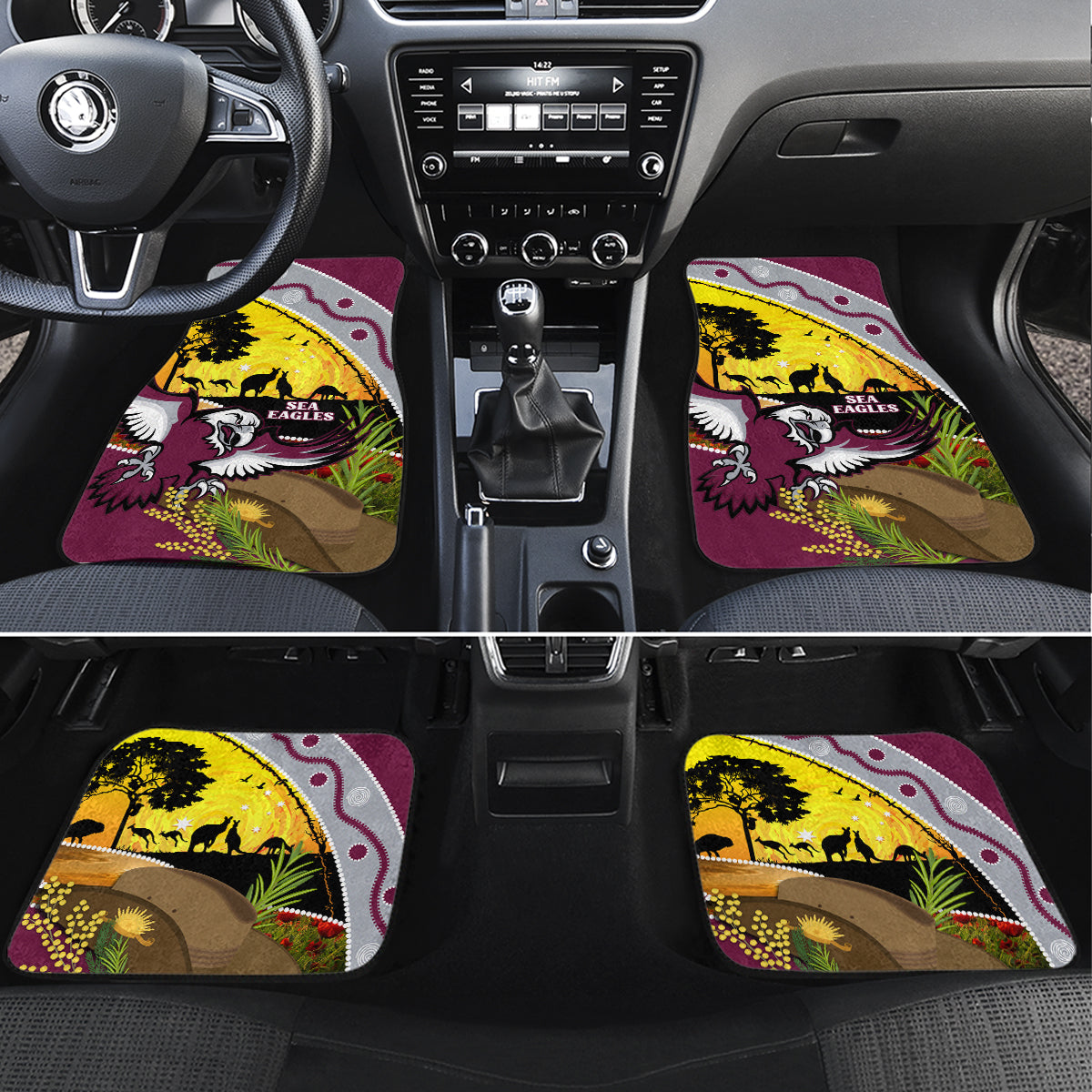 Eagles Rugby ANZAC Day Car Mats Silvertails Rosemary Starry Night