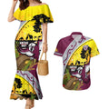 Eagles Rugby ANZAC Day Couples Matching Mermaid Dress and Hawaiian Shirt Silvertails Rosemary Starry Night