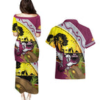 Eagles Rugby ANZAC Day Couples Matching Puletasi and Hawaiian Shirt Silvertails Rosemary Starry Night