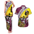 Eagles Rugby ANZAC Day Couples Matching Tank Maxi Dress and Hawaiian Shirt Silvertails Rosemary Starry Night