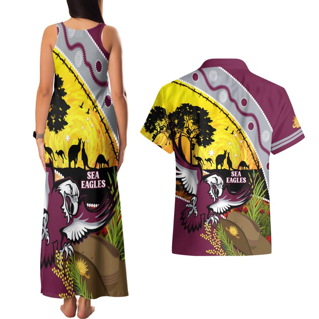 Eagles Rugby ANZAC Day Couples Matching Tank Maxi Dress and Hawaiian Shirt Silvertails Rosemary Starry Night
