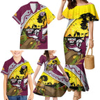 Eagles Rugby ANZAC Day Family Matching Mermaid Dress and Hawaiian Shirt Silvertails Rosemary Starry Night