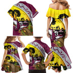 Eagles Rugby ANZAC Day Family Matching Mermaid Dress and Hawaiian Shirt Silvertails Rosemary Starry Night