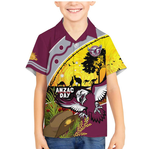 Eagles Rugby ANZAC Day Family Matching Mermaid Dress and Hawaiian Shirt Silvertails Rosemary Starry Night