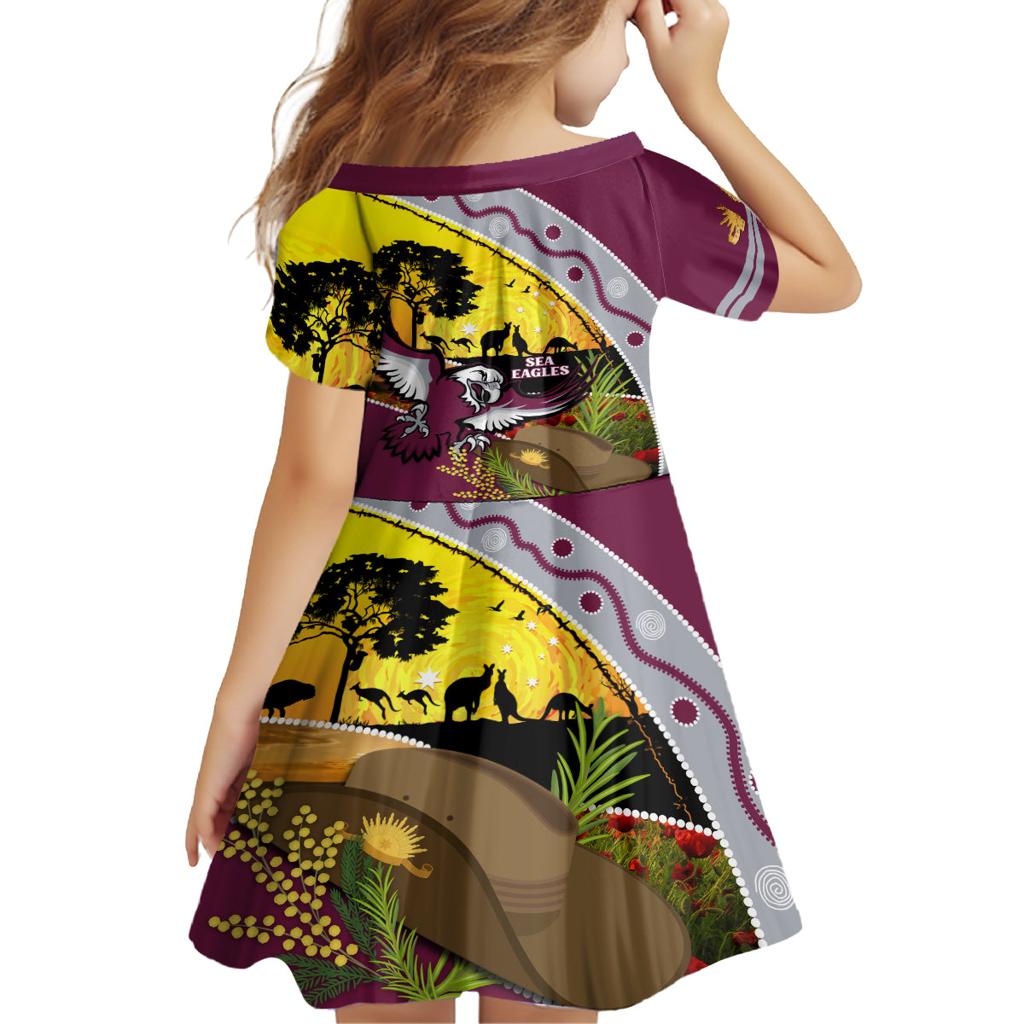 Eagles Rugby ANZAC Day Family Matching Off Shoulder Long Sleeve Dress and Hawaiian Shirt Silvertails Rosemary Starry Night