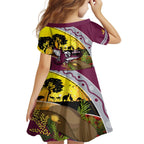 Eagles Rugby ANZAC Day Family Matching Off Shoulder Maxi Dress and Hawaiian Shirt Silvertails Rosemary Starry Night