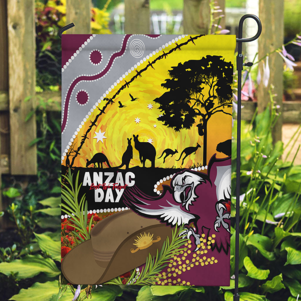 Eagles Rugby ANZAC Day Garden Flag Silvertails Rosemary Starry Night