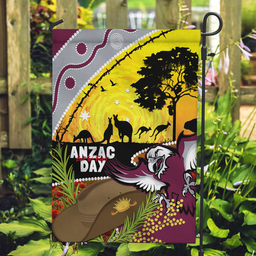 Eagles Rugby ANZAC Day Garden Flag Silvertails Rosemary Starry Night