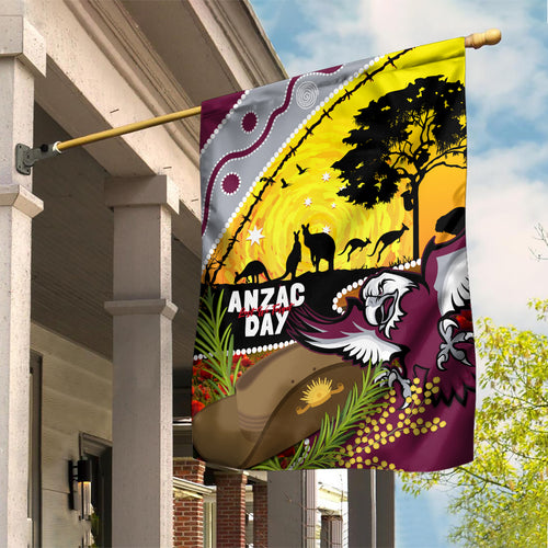 Eagles Rugby ANZAC Day Garden Flag Silvertails Rosemary Starry Night
