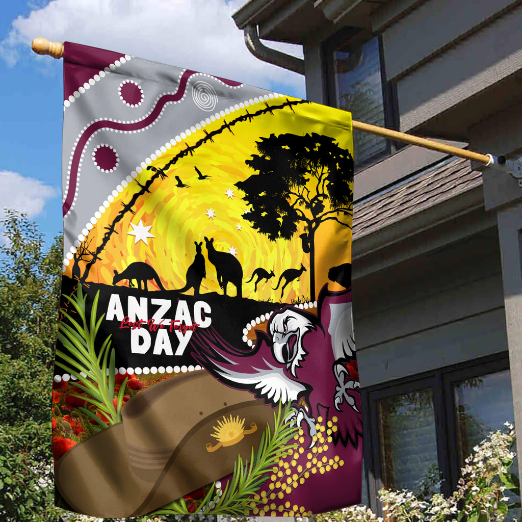 Eagles Rugby ANZAC Day Garden Flag Silvertails Rosemary Starry Night