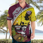 Eagles Rugby ANZAC Day Hawaiian Shirt Silvertails Rosemary Starry Night