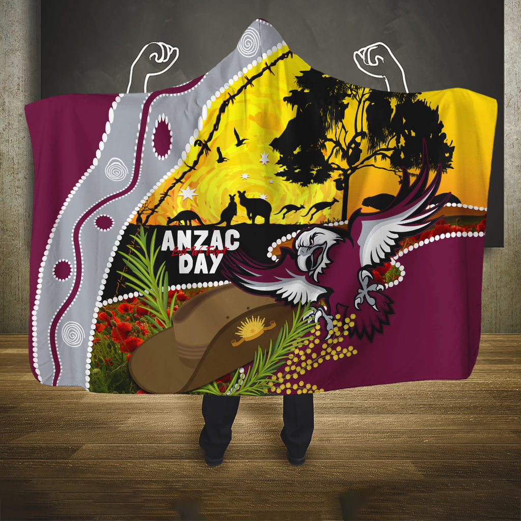 Eagles Rugby ANZAC Day Hooded Blanket Silvertails Rosemary Starry Night
