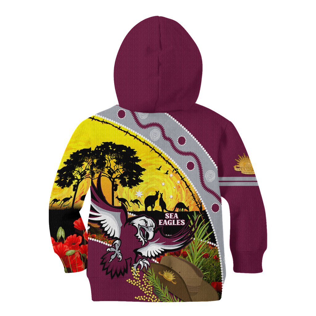 Eagles Rugby ANZAC Day Kid Hoodie Silvertails Rosemary Starry Night