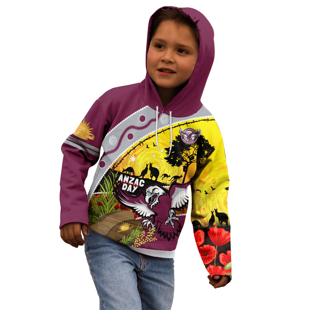 Eagles Rugby ANZAC Day Kid Hoodie Silvertails Rosemary Starry Night
