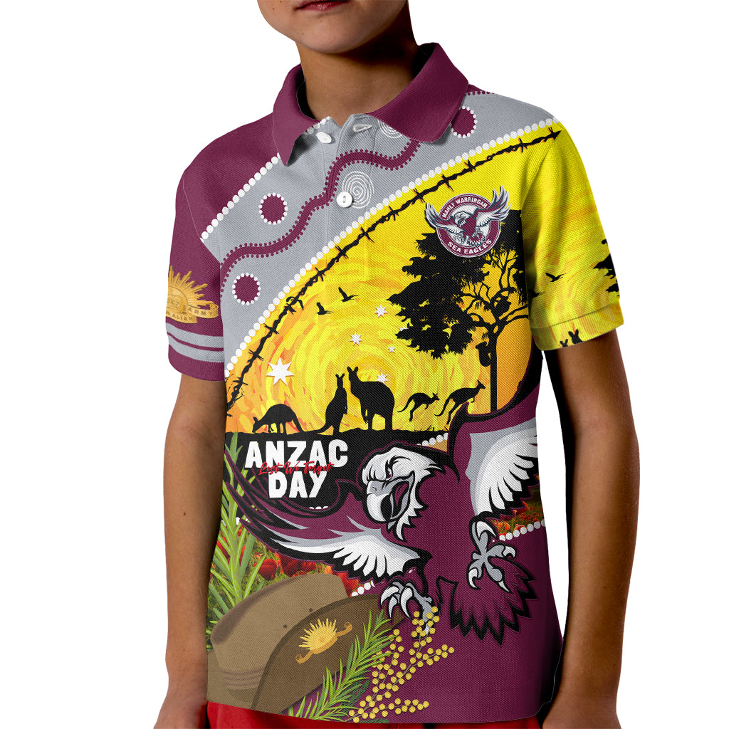 Eagles Rugby ANZAC Day Kid Polo Shirt Silvertails Rosemary Starry Night