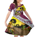 Eagles Rugby ANZAC Day Kid Short Sleeve Dress Silvertails Rosemary Starry Night