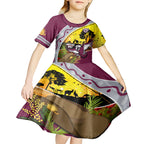 Eagles Rugby ANZAC Day Kid Short Sleeve Dress Silvertails Rosemary Starry Night