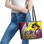 Eagles Rugby ANZAC Day Leather Tote Bag Silvertails Rosemary Starry Night