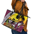 Eagles Rugby ANZAC Day Leather Tote Bag Silvertails Rosemary Starry Night