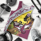 Eagles Rugby ANZAC Day Men Tank Top Silvertails Rosemary Starry Night