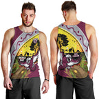 Eagles Rugby ANZAC Day Men Tank Top Silvertails Rosemary Starry Night
