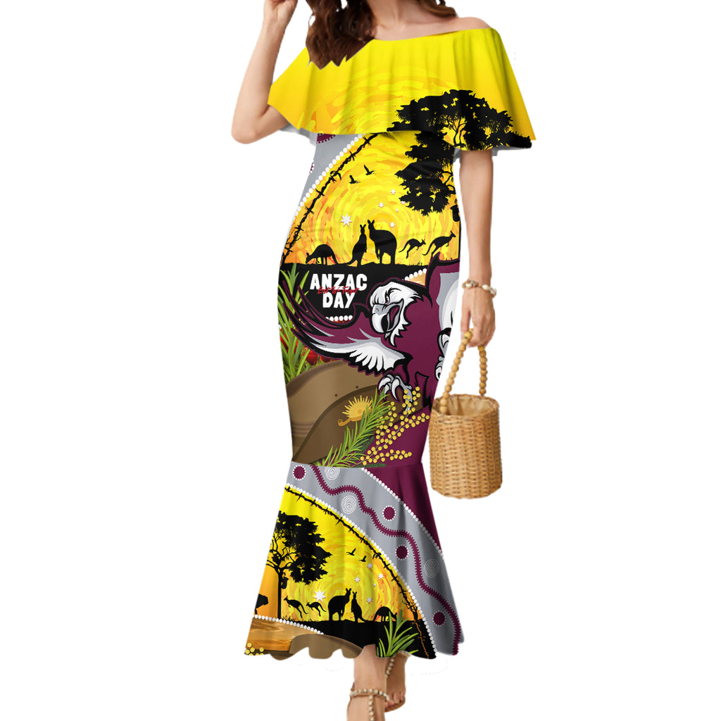 Eagles Rugby ANZAC Day Mermaid Dress Silvertails Rosemary Starry Night