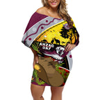 Eagles Rugby ANZAC Day Off Shoulder Short Dress Silvertails Rosemary Starry Night
