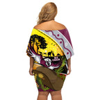 Eagles Rugby ANZAC Day Off Shoulder Short Dress Silvertails Rosemary Starry Night