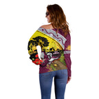 Eagles Rugby ANZAC Day Off Shoulder Sweater Silvertails Rosemary Starry Night