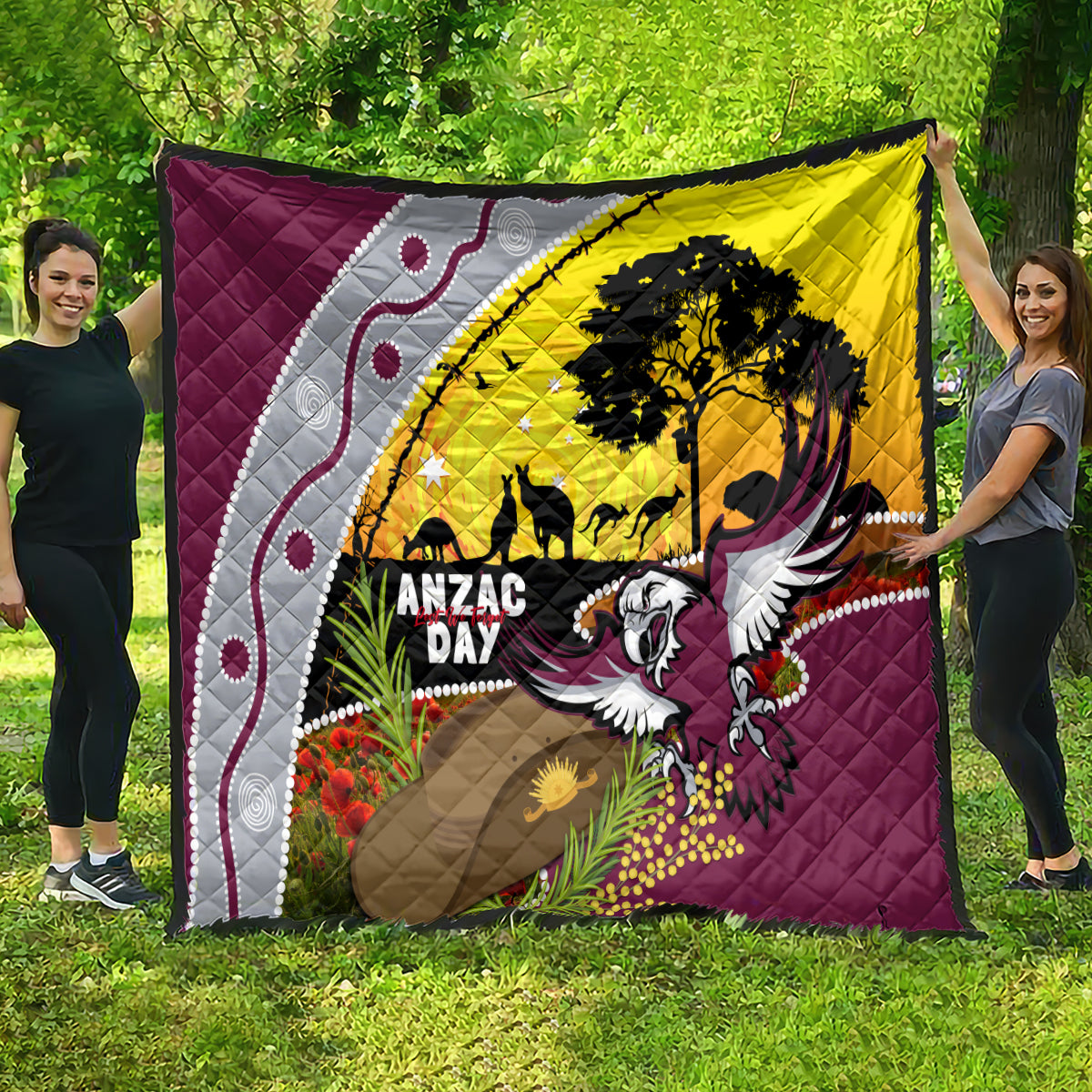 Eagles Rugby ANZAC Day Quilt Silvertails Rosemary Starry Night