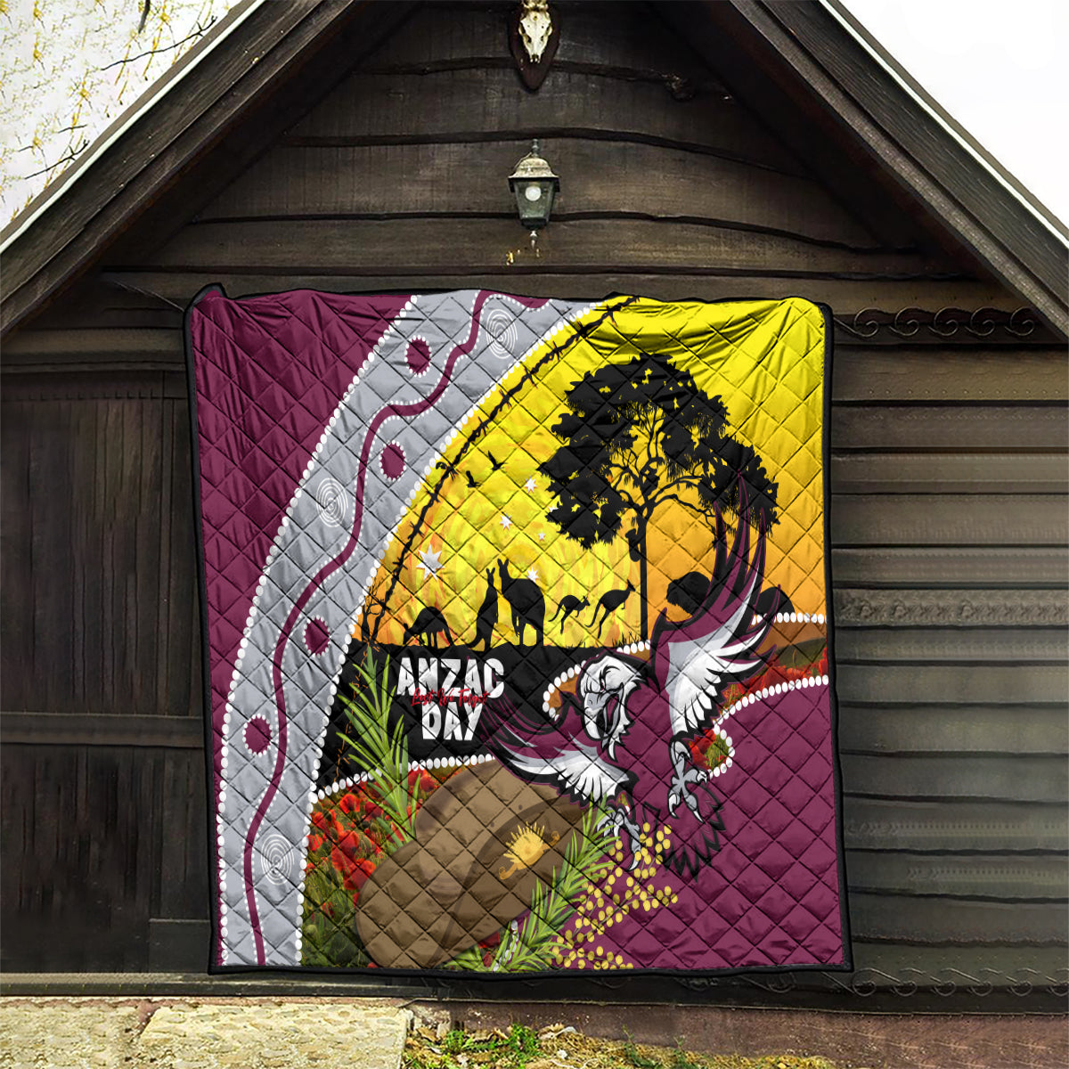Eagles Rugby ANZAC Day Quilt Silvertails Rosemary Starry Night