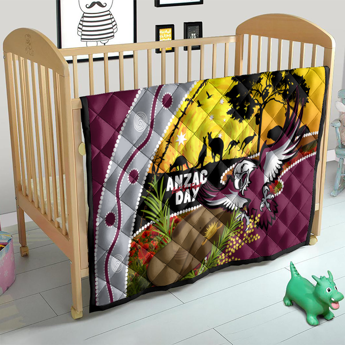 Eagles Rugby ANZAC Day Quilt Silvertails Rosemary Starry Night